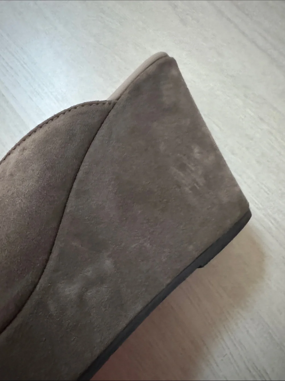 Cordani Taupe Suede Wedge Mules GUC Size 40 (9.5-10)